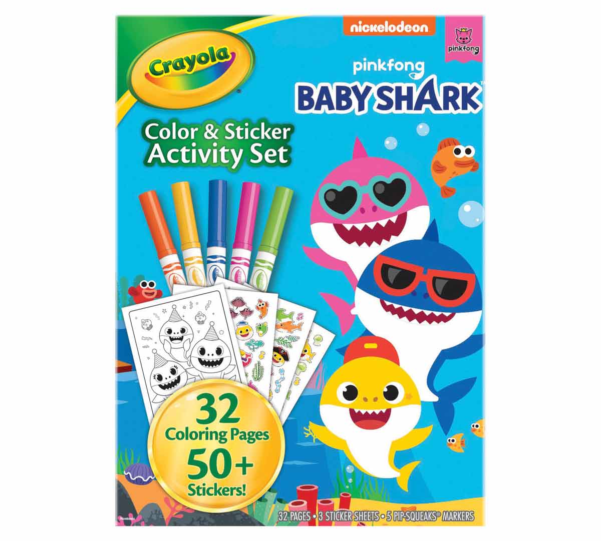 Crayola Color & Sticker Book – Baby Shark Edition – Fun & Creative Activity for Kids