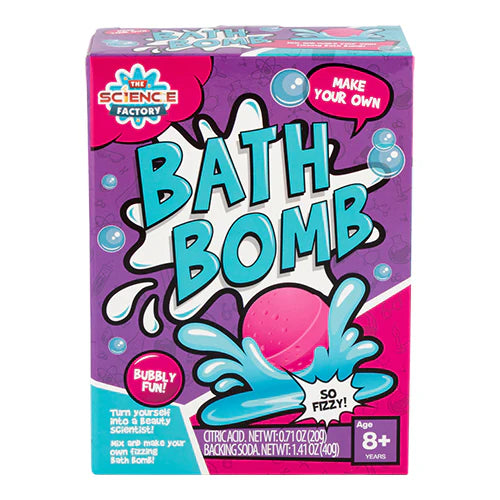 Science Factory Make Your Own Bath Bombs Kit – DIY Fizzy Fun for Kids 8+