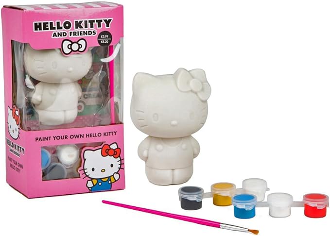 Hello Kitty & My Melody Paint Your Own Figures – Kids DIY Craft Set with Paints & Accessories