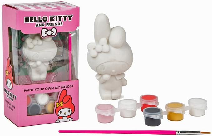 Hello Kitty & My Melody Paint Your Own Figures – Kids DIY Craft Set with Paints & Accessories