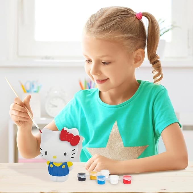 Hello Kitty & My Melody Paint Your Own Figures – Kids DIY Craft Set with Paints & Accessories