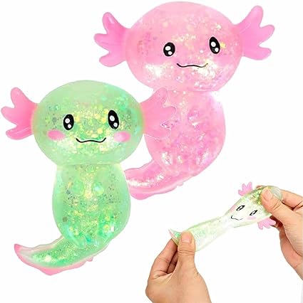 Axolotl Squishy – Soft Fidget Toy, Slow-Rise Stress Relief & Cute Axolotl Sensory Plush (Ages 3+)