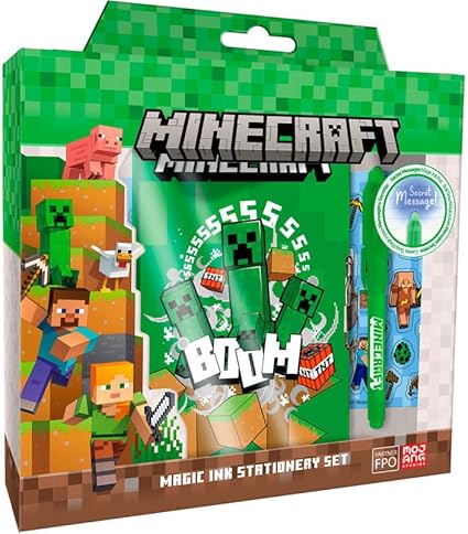 Minecraft Magic Pen Diary Set PK48 – Secret-Ink Diary for Kids & Minecraft Fans