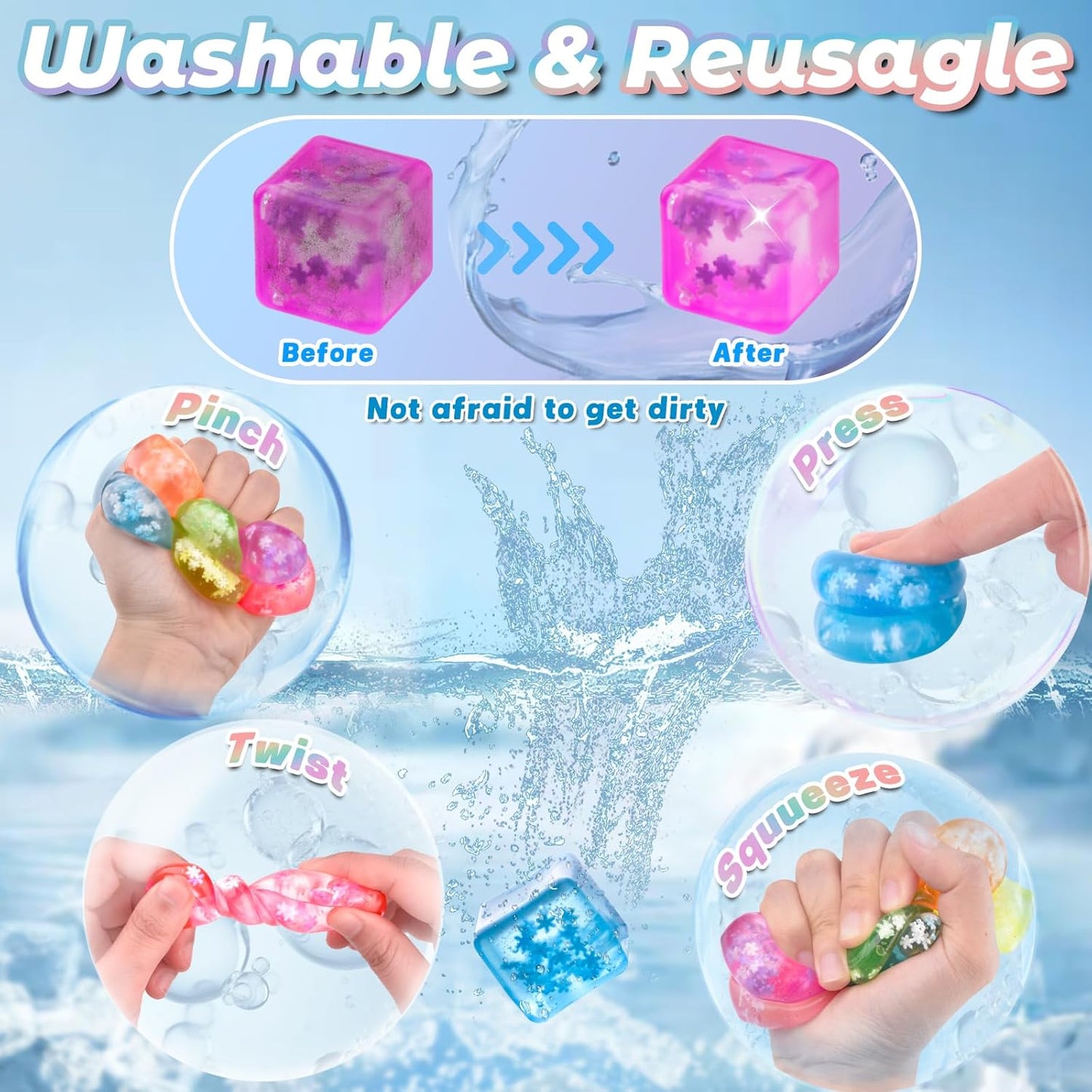 Squish Cube β Cube Stress Balls for Kids & Adults π§