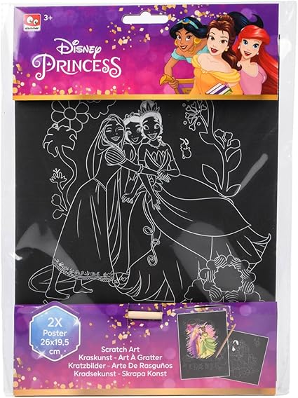 Disney Princess Scratch Art Set | Includes 2 Posters & Scratch Tool