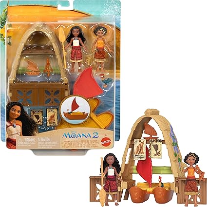 Mattel Disney Moana 2 Dual Playset Bundle – Village Home & Loto’s Workshop (Ages 3+)