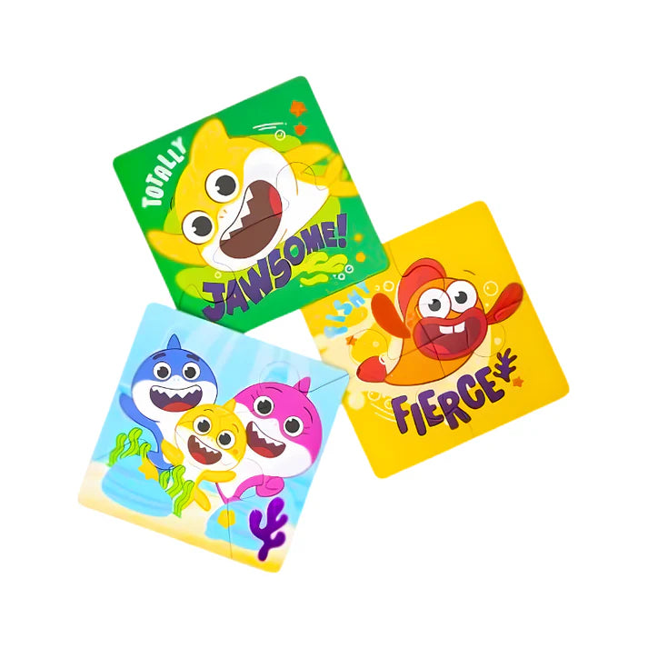 Baby Shark Touch & Feel Puzzles – 3 Pack | Sensory Jigsaw Puzzle Set for Toddlers