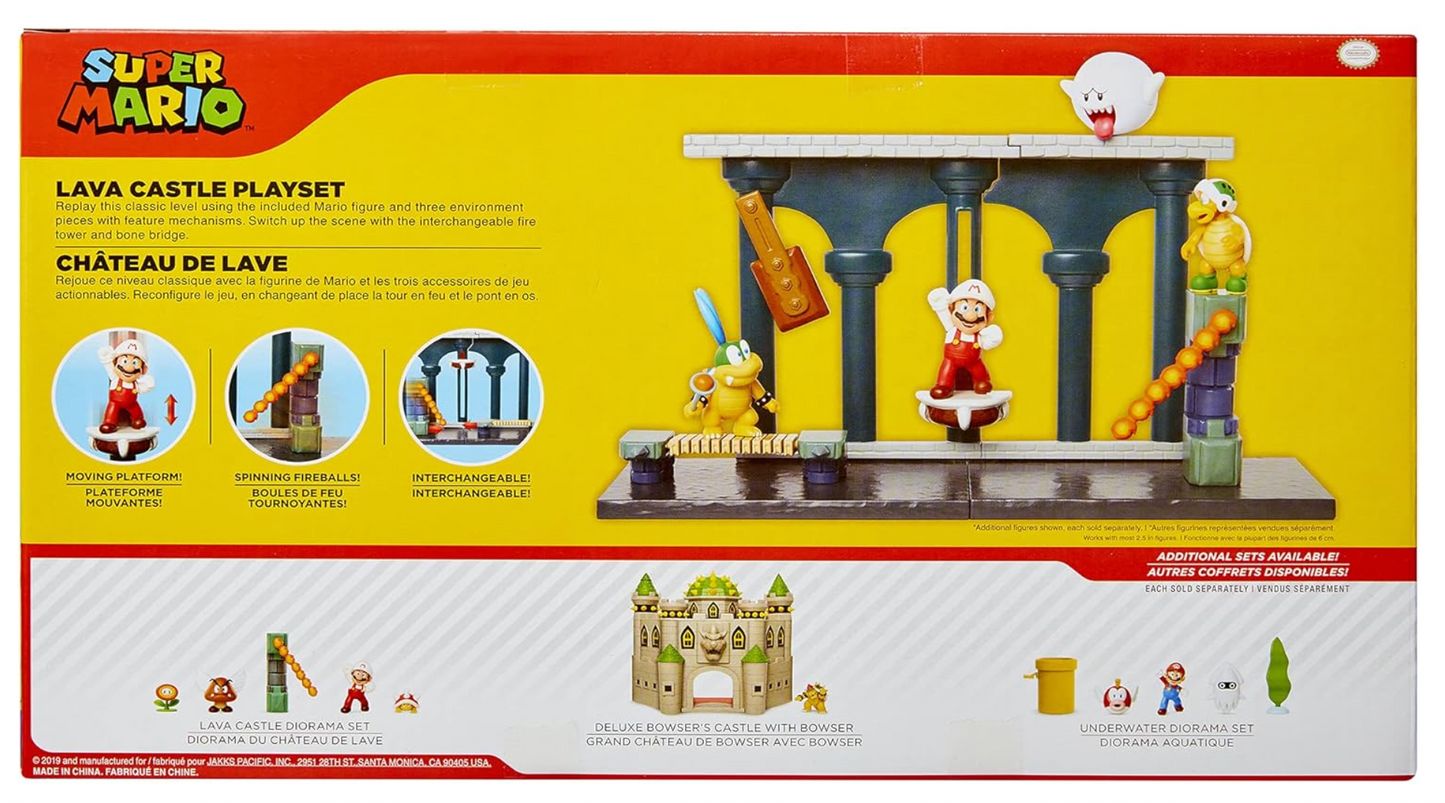 Nintendo Super Mario Lava Castle Playset with 2.5" Figure