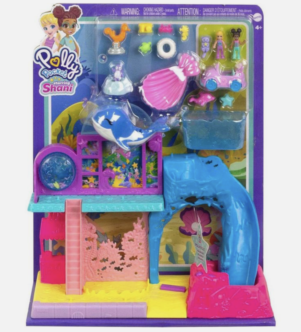 Polly Pocket Pollyville Aquarium Starring Shani Playset