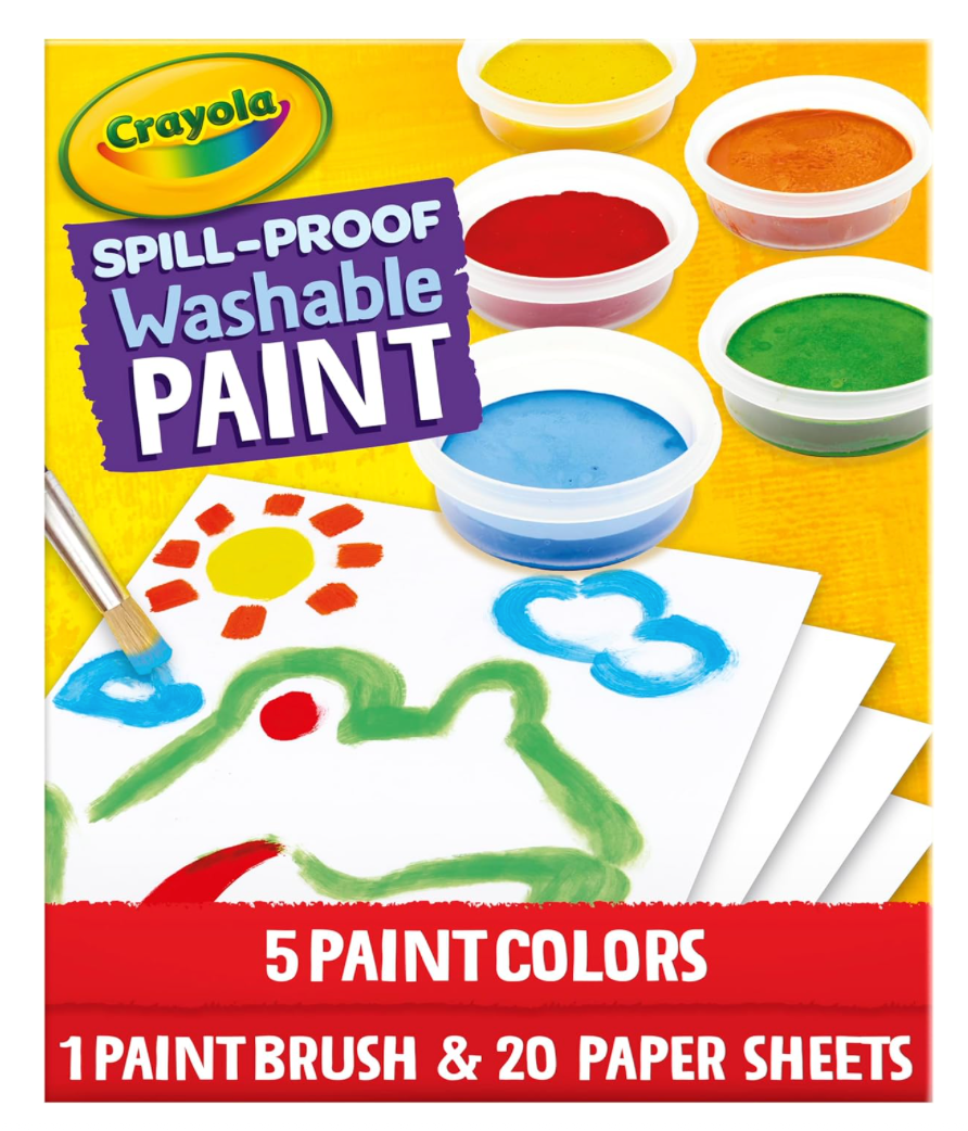 CRAYOLA Spill Proof Paint Set, Washable Paint for Kids