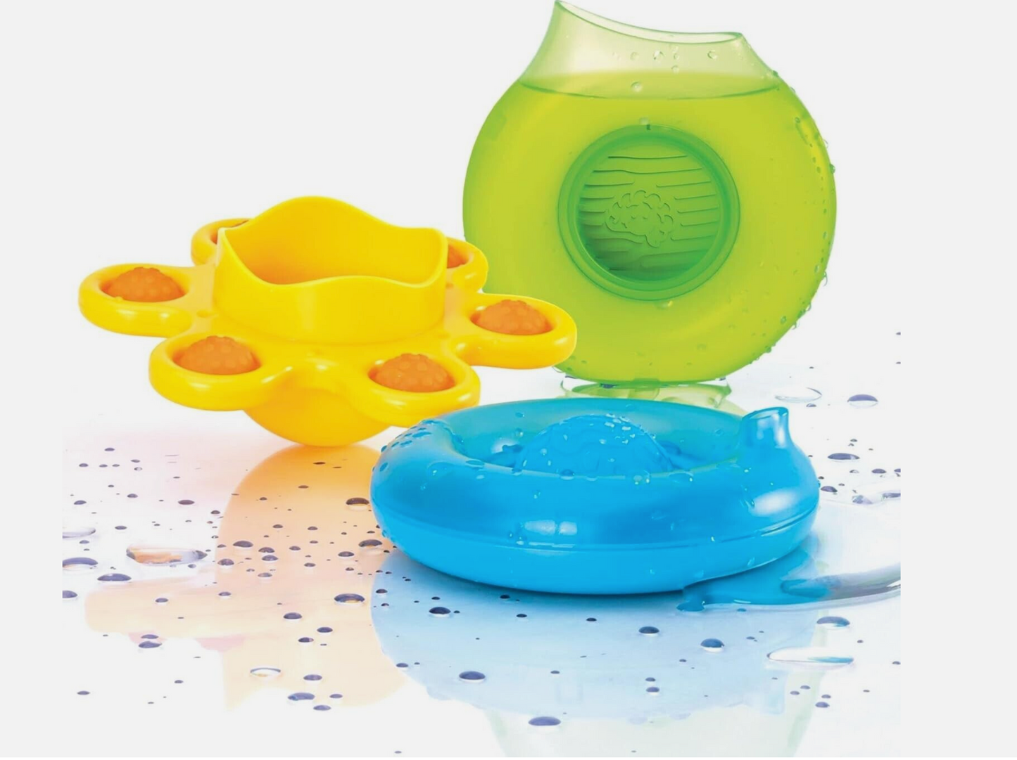 Fat Brain Toys Dimpl Splash 3-Piece Bathtub Baby Toy