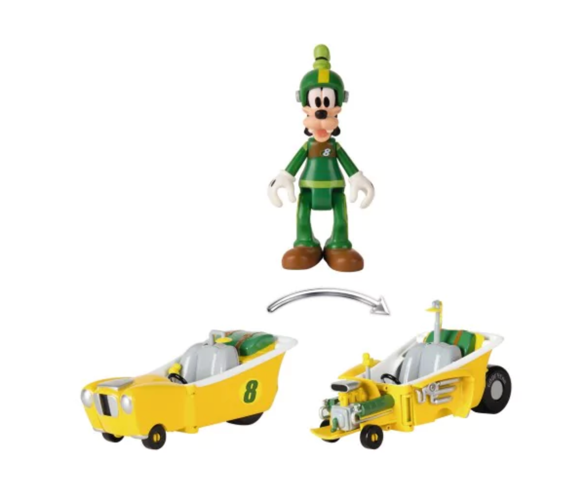 Mickey Roadster Racers Transformable Car And Figure Goofy