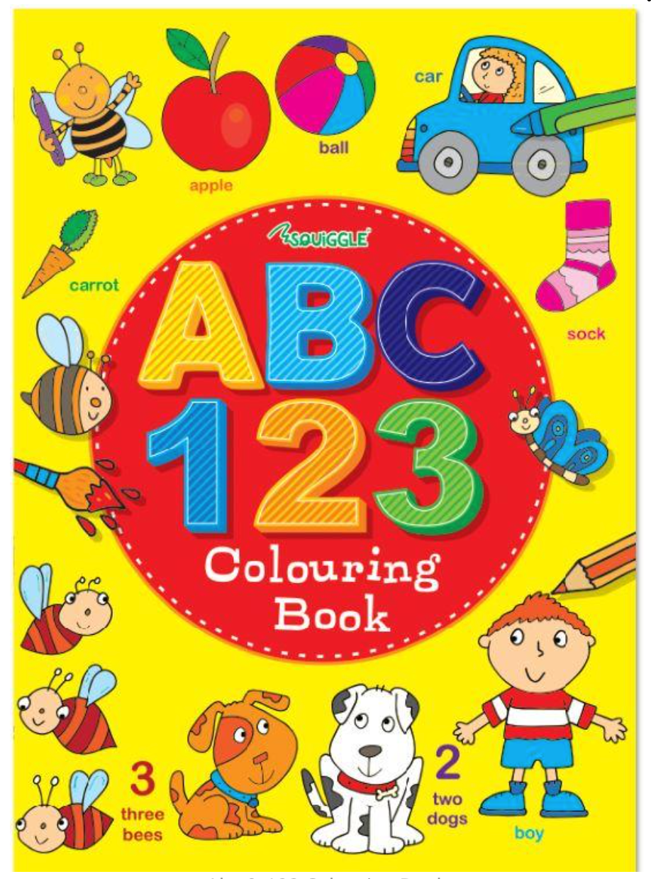 ABC & 123 Colouring & Learn Books