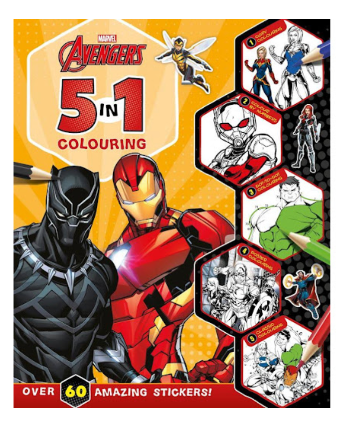 Marvel Avengers 5 in 1 Colouring
