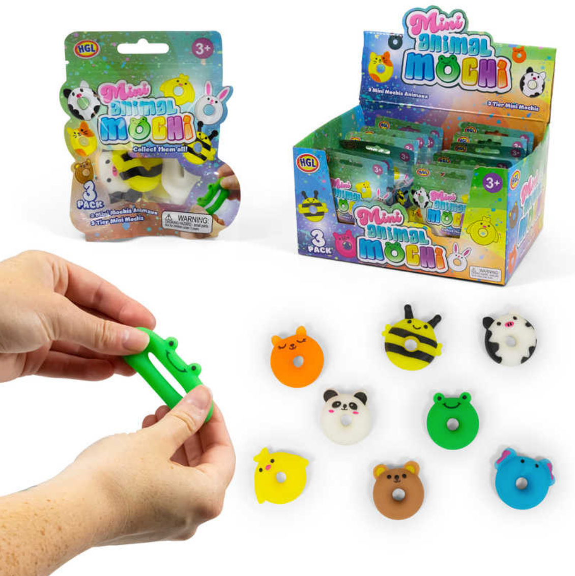 3-Pack Mini Animal Mochi – Soft, Squishy, and Fun to Collect