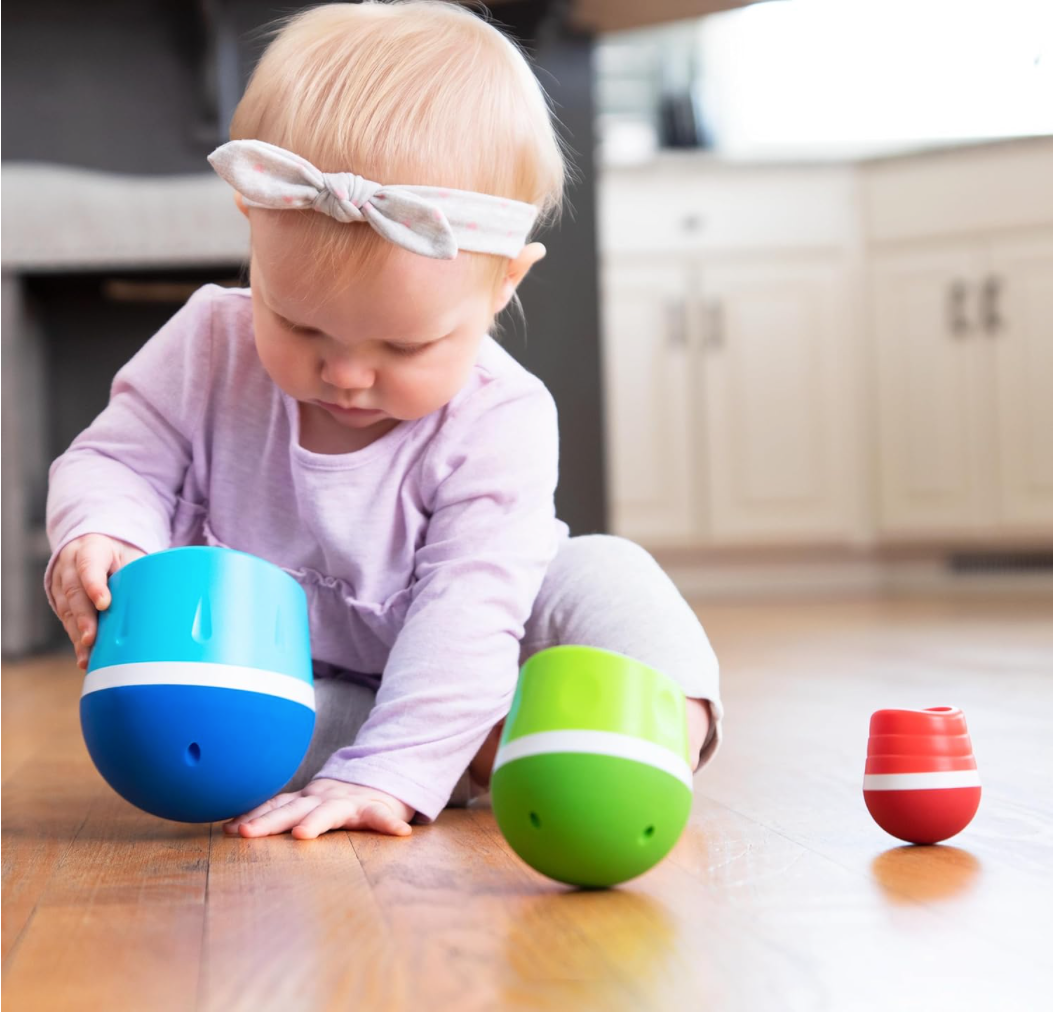 Fat Brain Toys TumbleRoos – Nesting & Tumbling Baby Toy