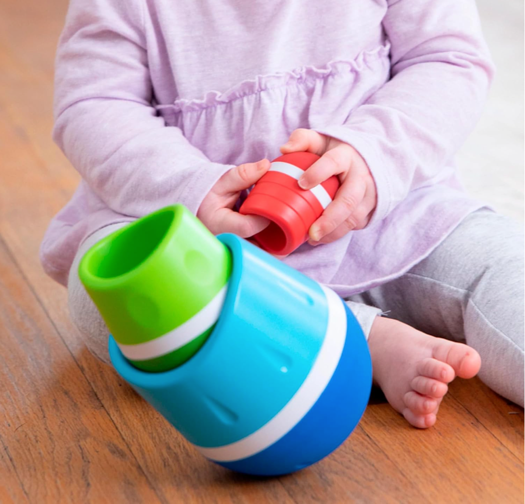 Fat Brain Toys TumbleRoos – Nesting & Tumbling Baby Toy