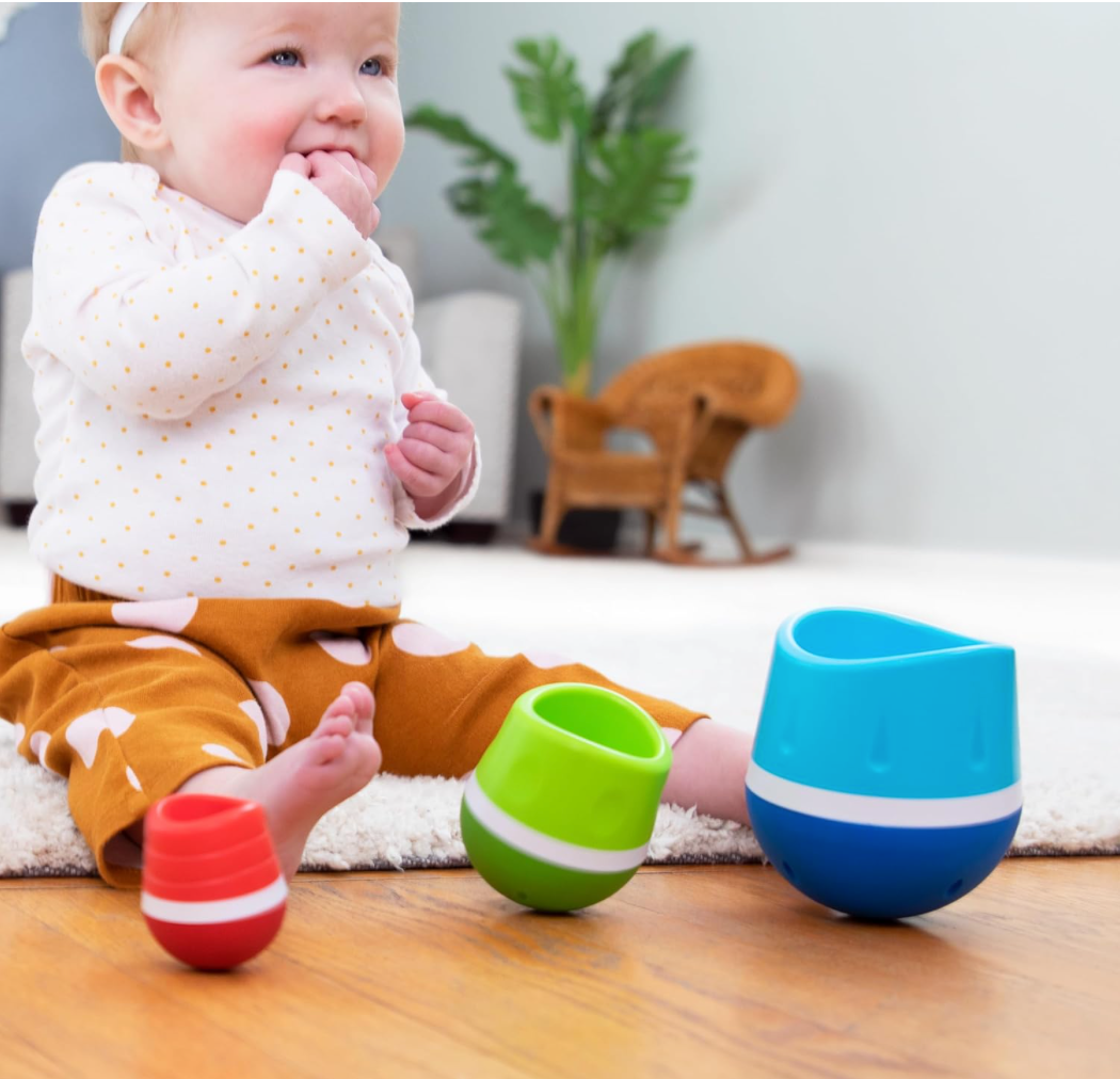 Fat Brain Toys TumbleRoos – Nesting & Tumbling Baby Toy