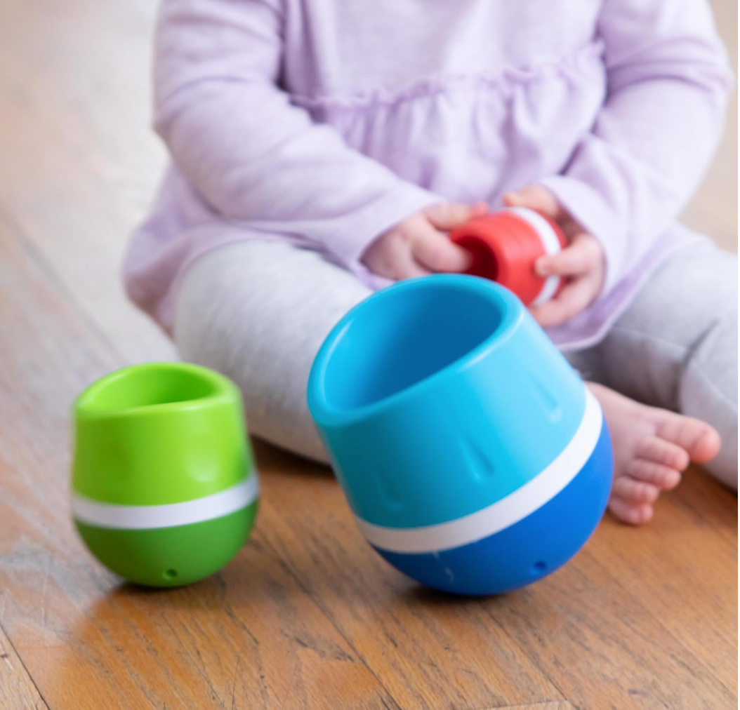 Fat Brain Toys TumbleRoos – Nesting & Tumbling Baby Toy