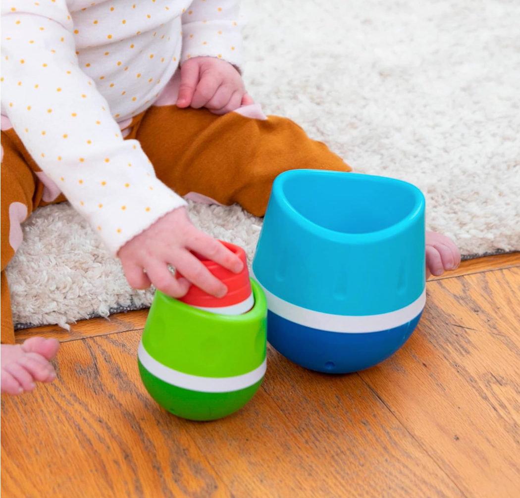 Fat Brain Toys TumbleRoos – Nesting & Tumbling Baby Toy