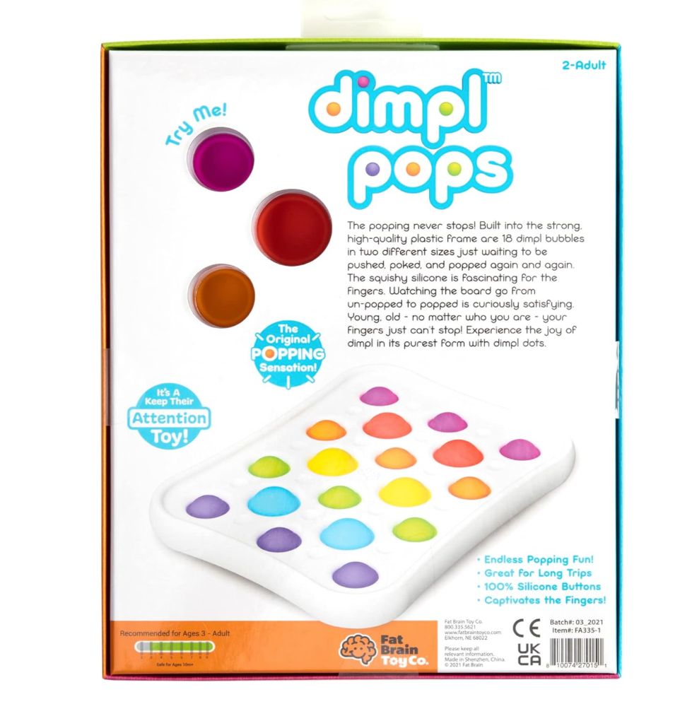 Dimpl Pops Deluxe – Sensory Bubble Popping Toy for Kids