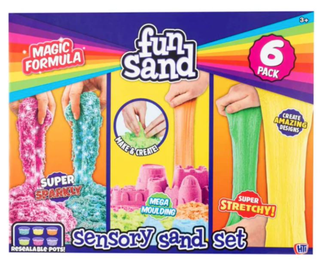 Fun Sensory Sand Set – 6 Pack of Soft, Moldable Play Sand!
