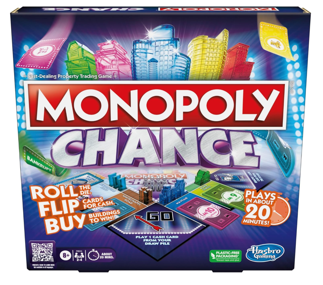 Hasbro Gaming Monopoly Chance – Fast-Paced, High-Stakes Fun for the Whole Family!