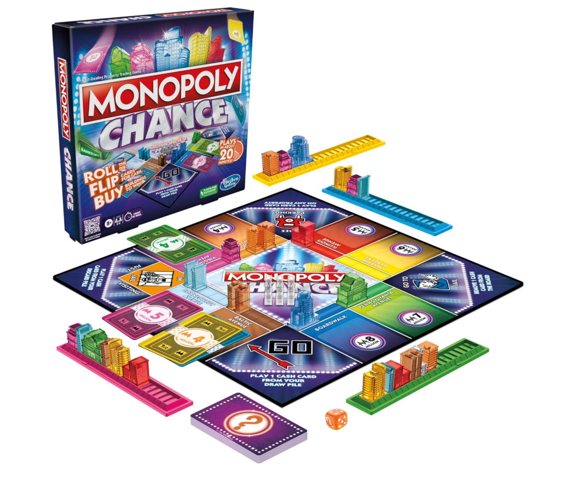 Hasbro Gaming Monopoly Chance – Fast-Paced, High-Stakes Fun for the Whole Family!