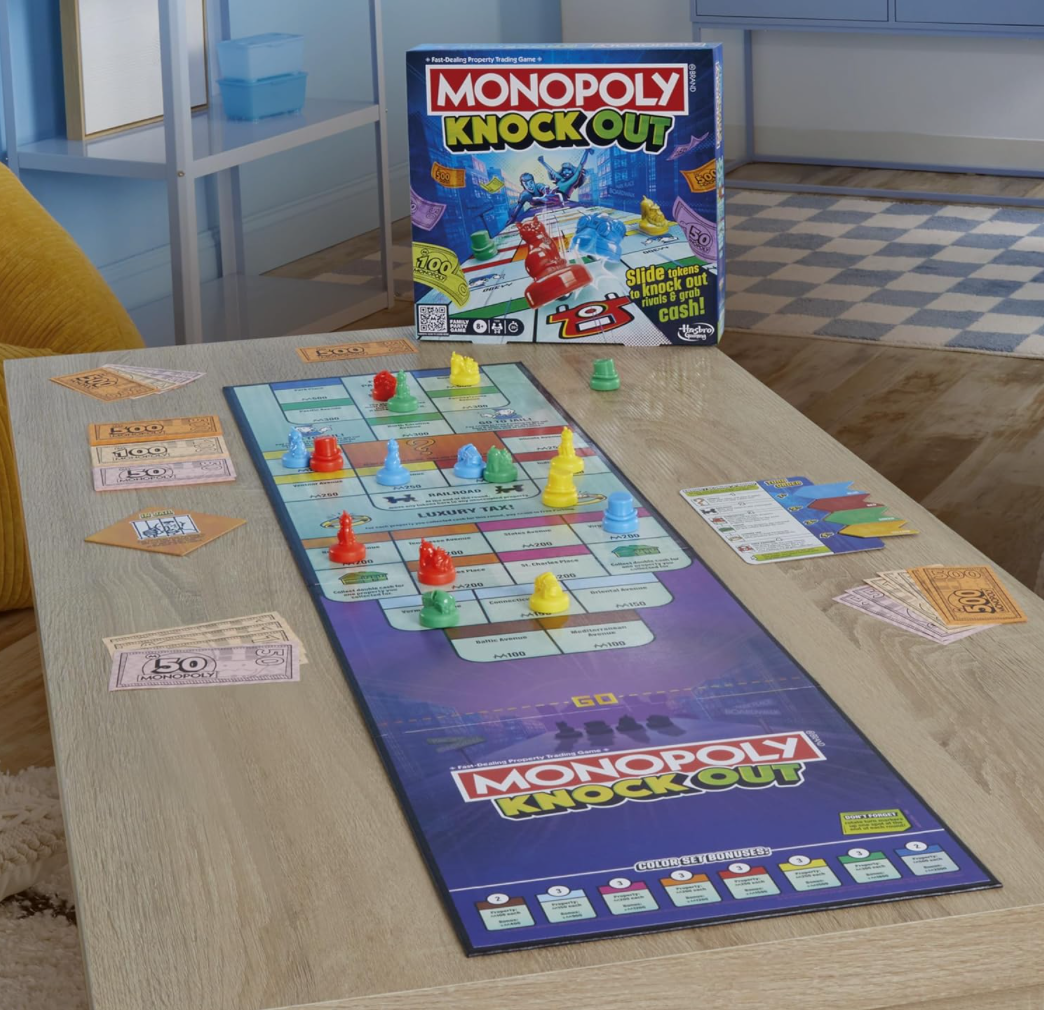 Monopoly Knockout Family Party Game – Fast, Fun & Action-Packed for Ages 8+