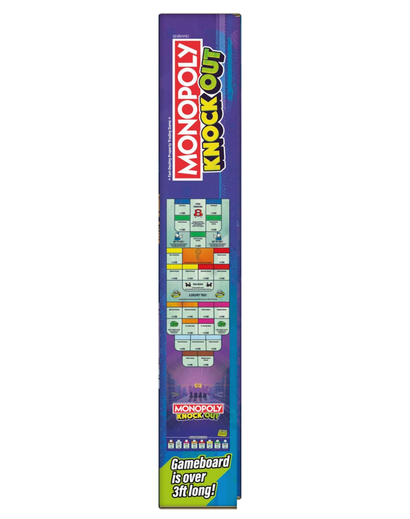 Monopoly Knockout Family Party Game – Fast, Fun & Action-Packed for Ages 8+
