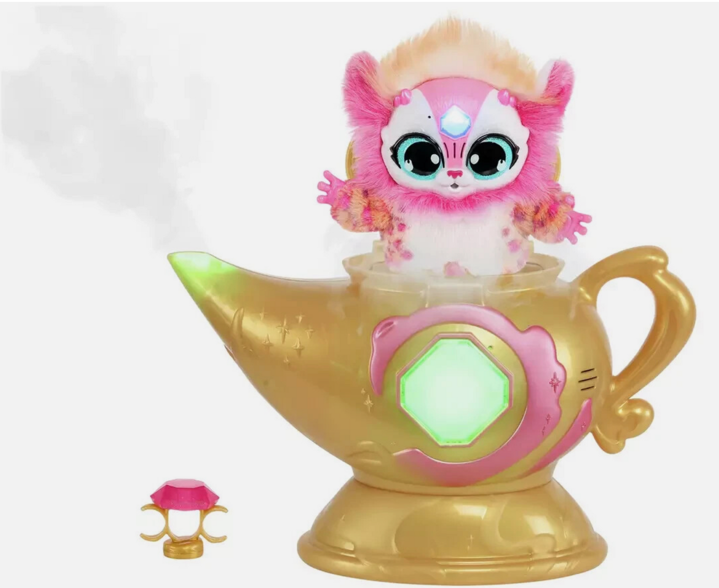 Magic Mixies Magic Genie Lamp – Pink – 8” Plush Toy with 60+ Lights & Sounds
