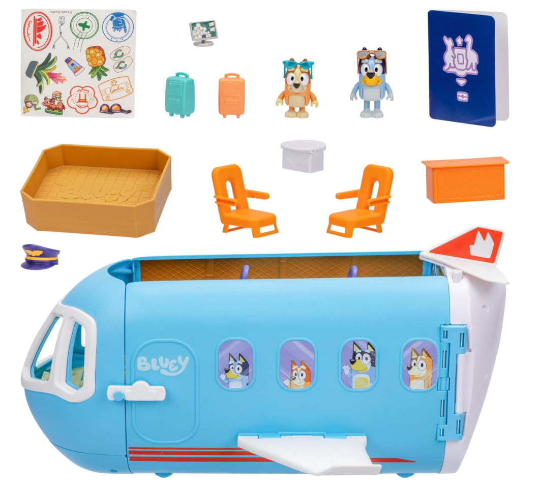 Bluey 3-in-1 Transforming Plane Playset – Plane, Resort & Boat in One!