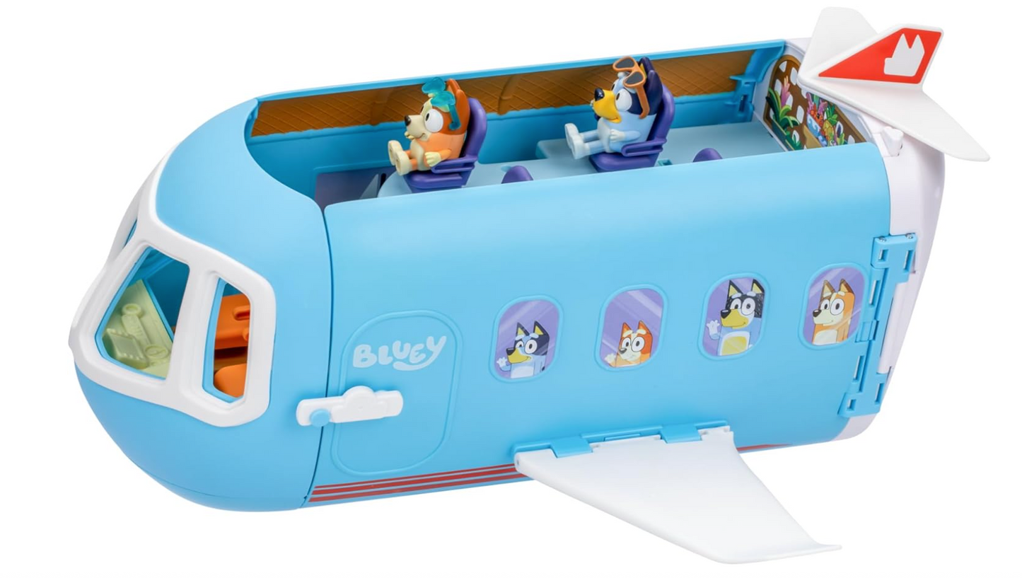 Bluey 3-in-1 Transforming Plane Playset – Plane, Resort & Boat in One!