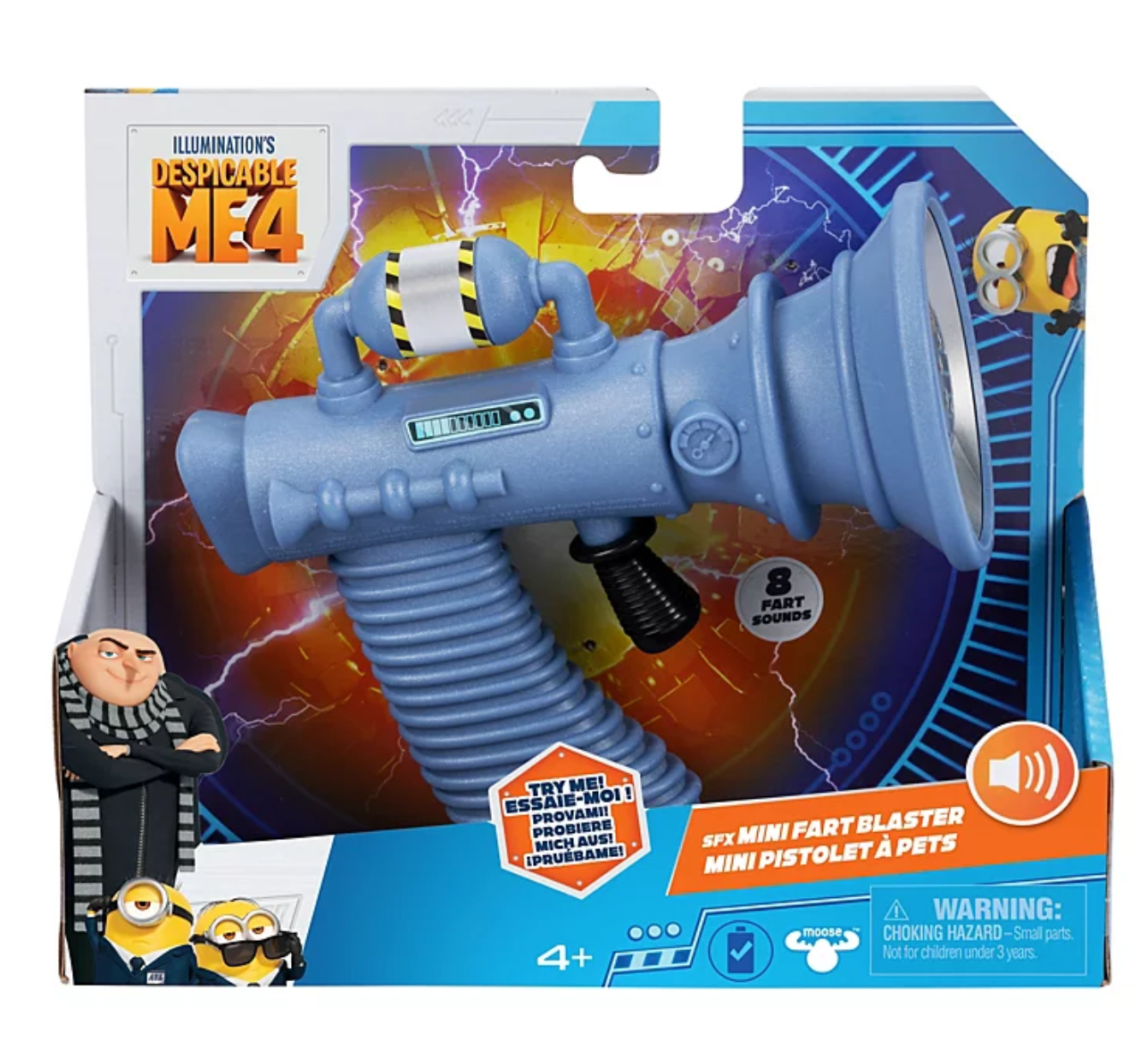 Despicable Me 4 – Mini Fart Blaster Toy with 8 Hilarious Sounds