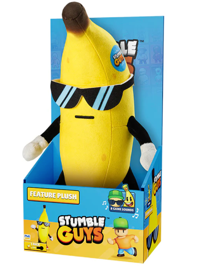 Stumble Guys 10” Feature Plush – Mr. Stumble or Banana Guy with In-Game Sounds
