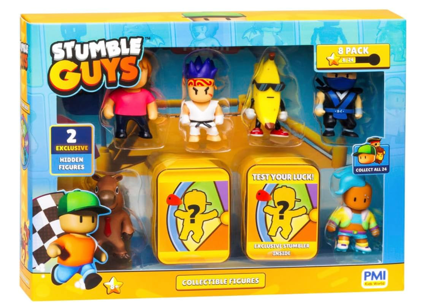 Stumble Guys 2" Collectible Minifigure 8-Pack – Series Set with Rare & Exclusive Figures