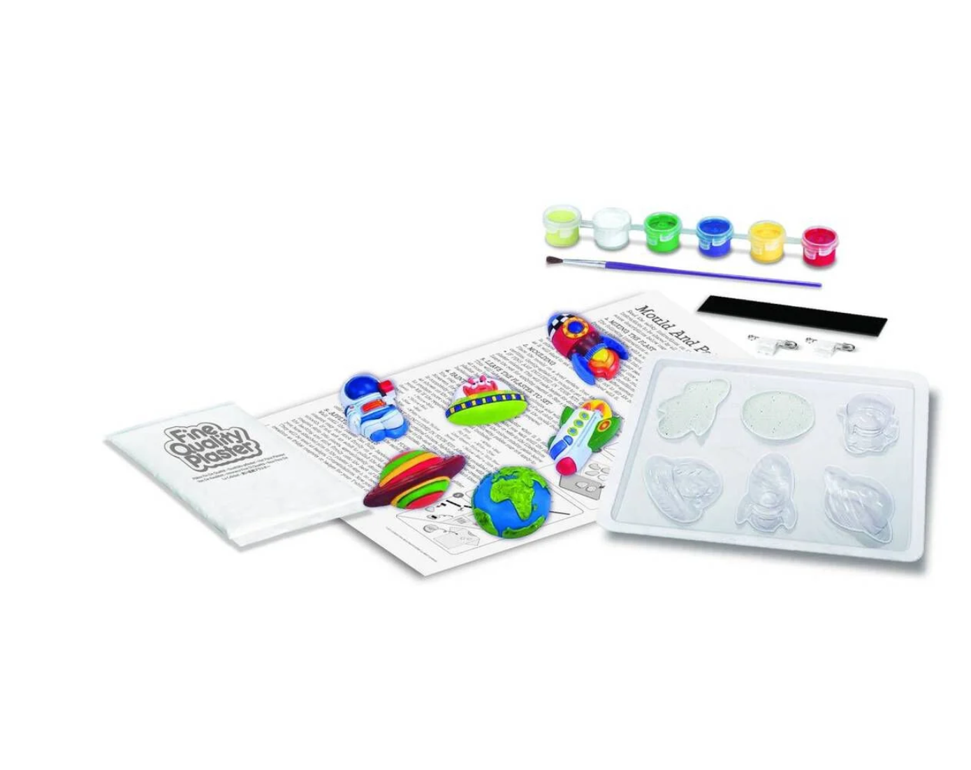 Space Mould and Paint Kit – Glow in the Dark Fridge Magnets & Badges