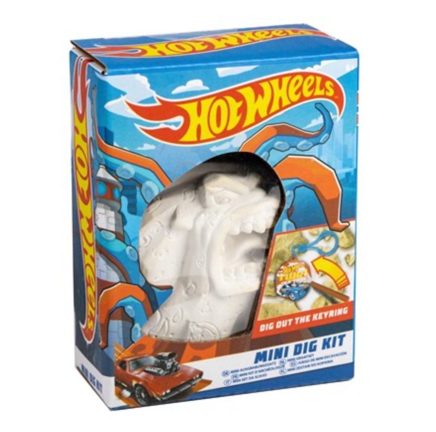 Hot Wheels Mini Dig Kit with Keyring – Dig, Discover & Collect!