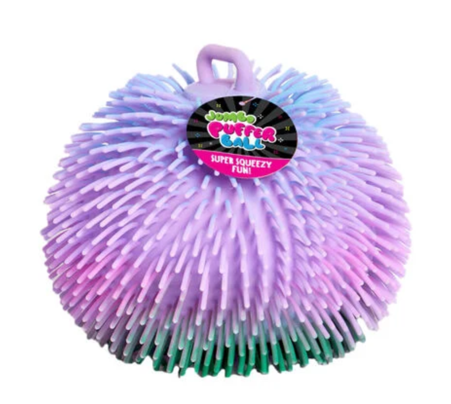 Pastel Rainbow Jiggly Ball – Jumbo Puffer Sensory Toy (Assorted Designs)