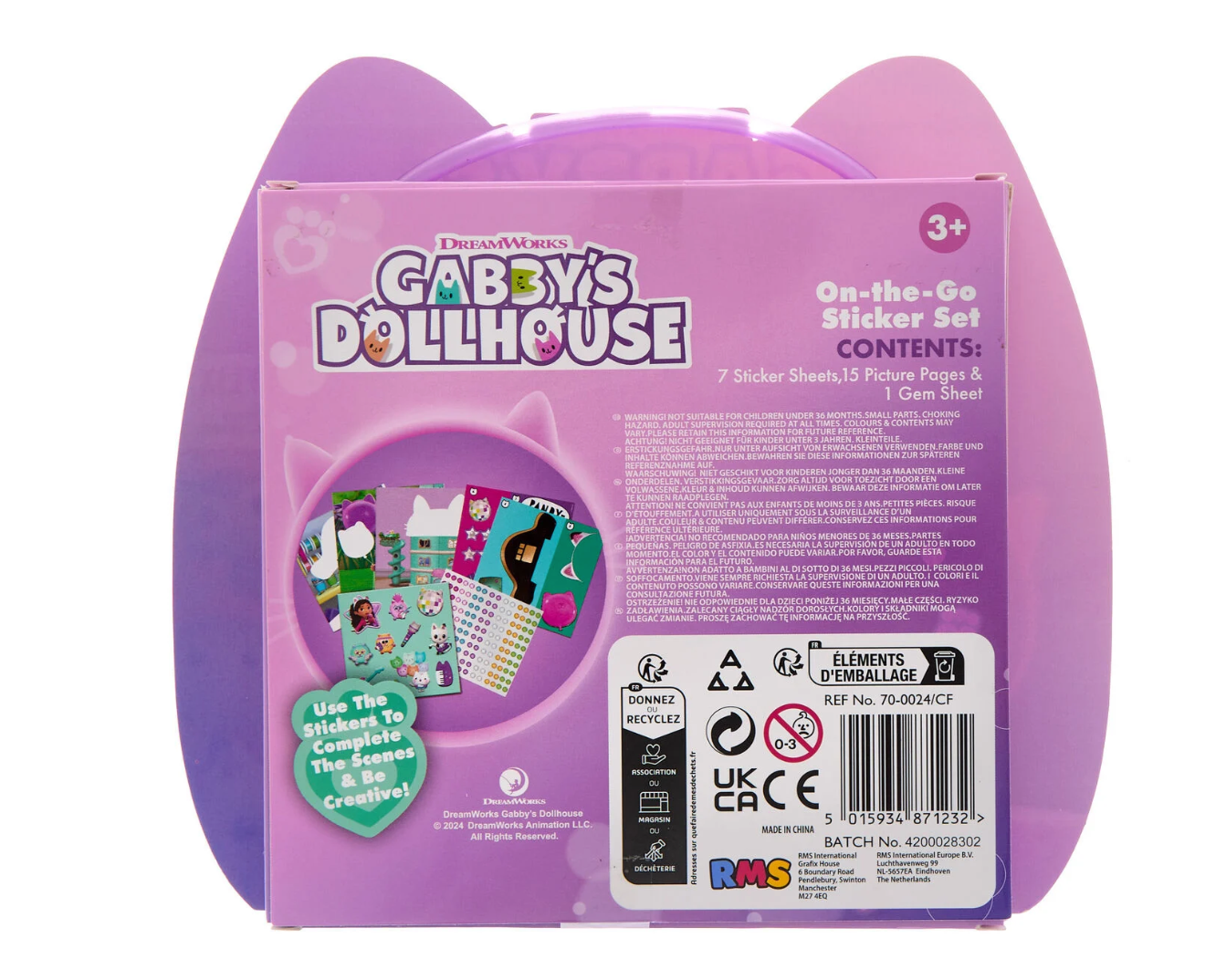 Gabby’s Dollhouse On-the-Go Sticker Set – Creative Fun for Little Cat-Tastic Fans!