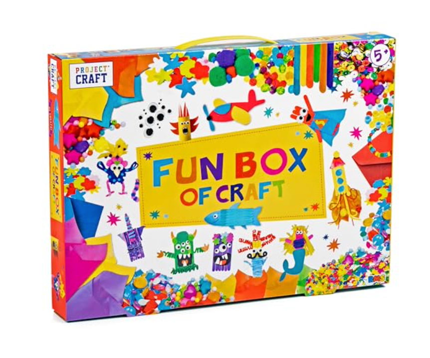 Fun Box of Craft – All-in-One Kids’ Craft Kit with Glitter Glue, Pom Poms & More!