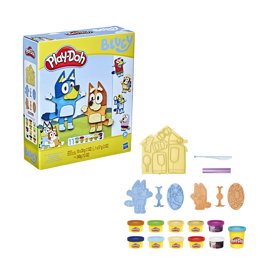 Play-Doh Bluey Make 'n Mash Costumes – Bluey & Bingo Dress-Up Playset | Ages 3+