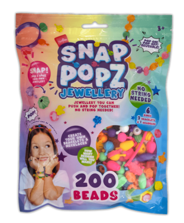 Snap Popz Jewellery – 200+ Piece DIY Accessory Set for Creative Kids (Ages 6+)