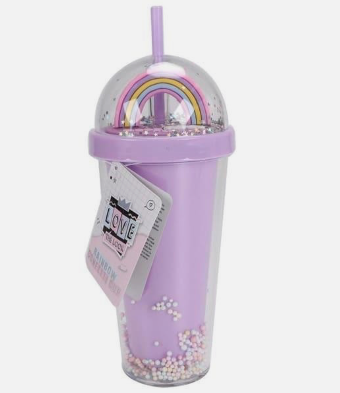 Love The Look Rainbow Confetti Drinks Cup – Fun, Colourful Hydration for Kids (Ages 3+)