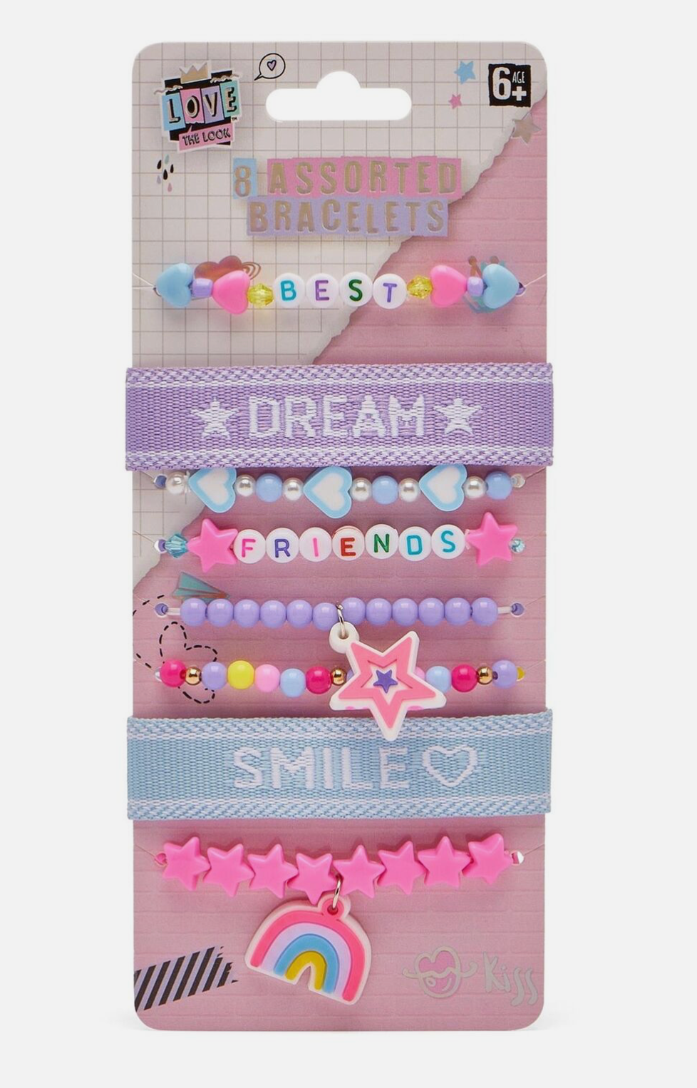 Love The Look 8-Pack Children’s Friendship Bracelets – Colourful, Adjustable & Perfect for Sharing (Ages 6+)