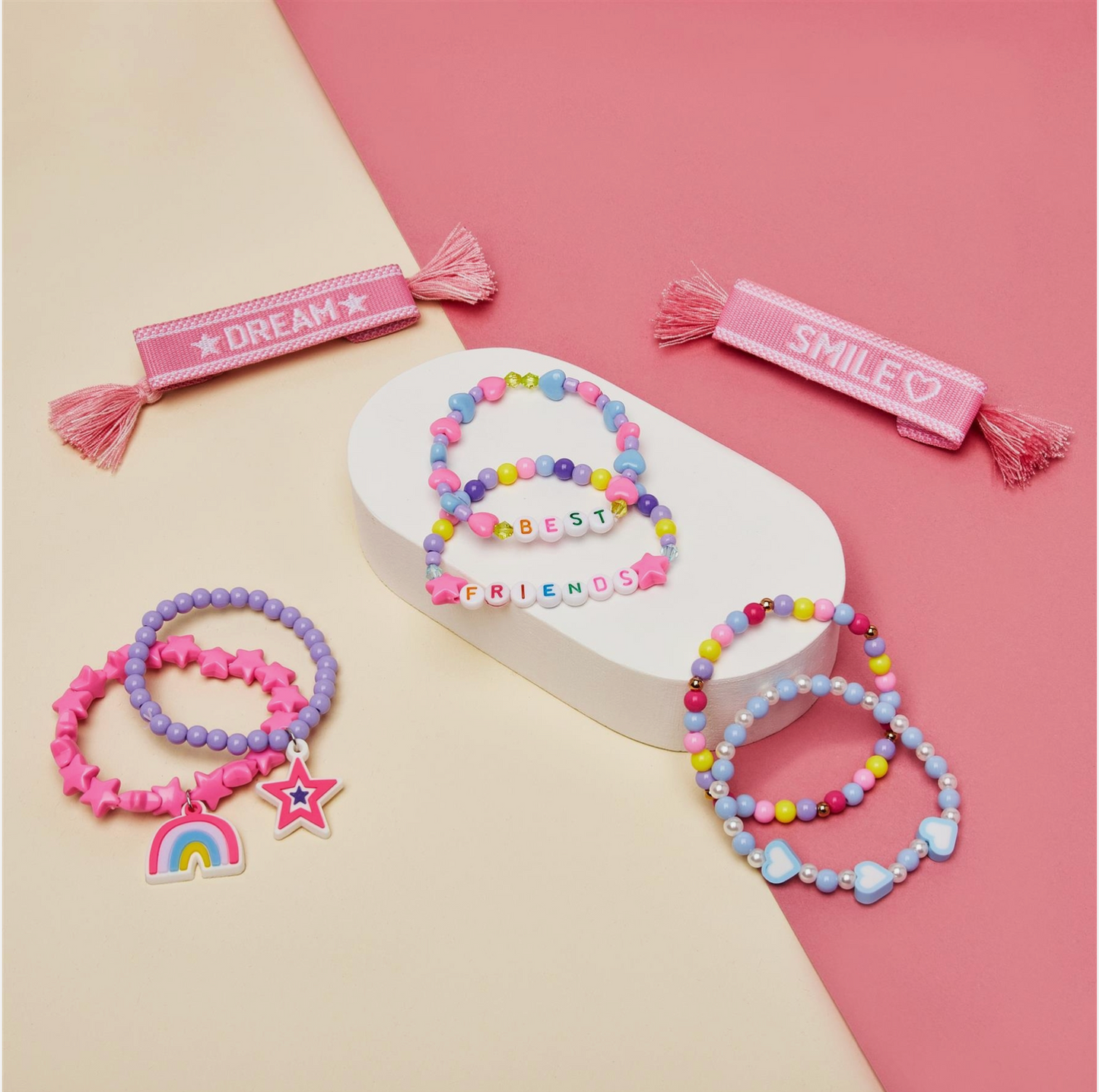 Love The Look 8-Pack Children’s Friendship Bracelets – Colourful, Adjustable & Perfect for Sharing (Ages 6+)