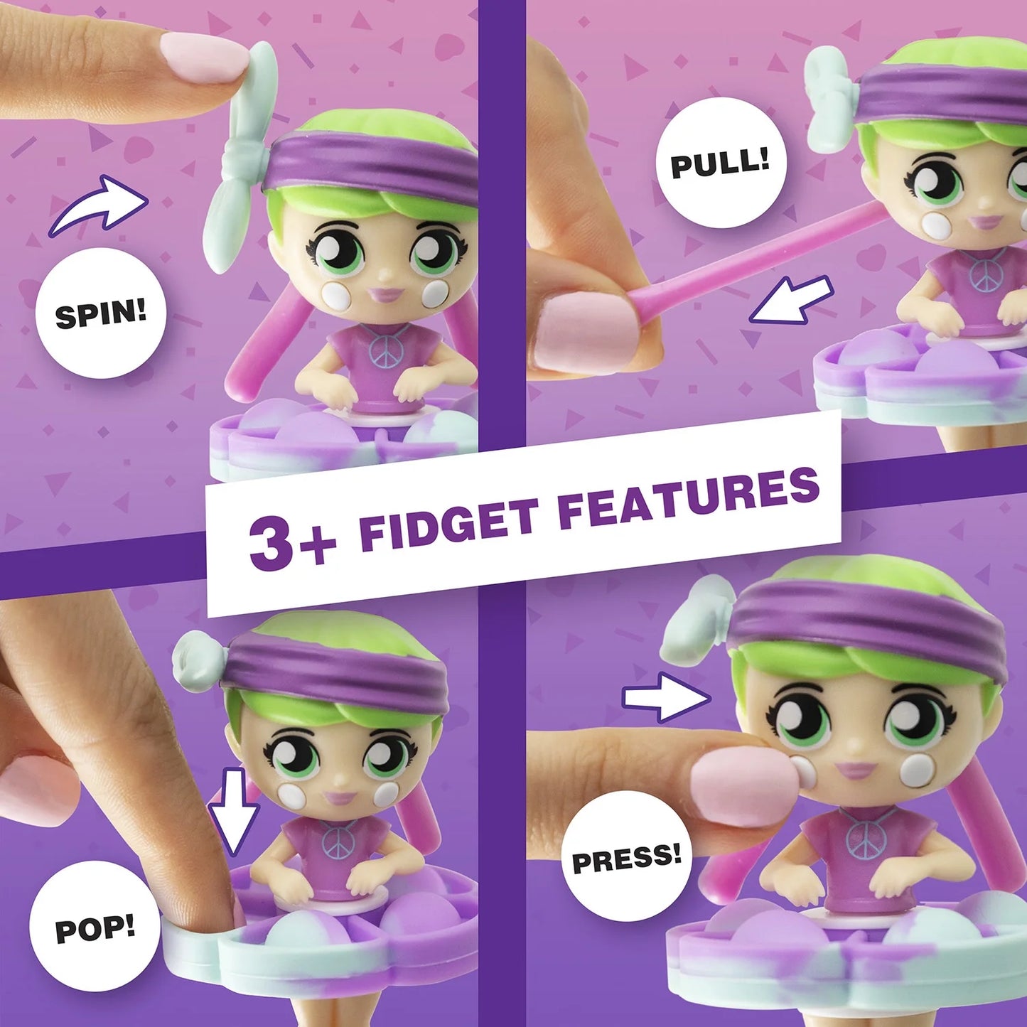 Wow Wee Fashion Fidgets – Collectible Fidget Doll with Clip