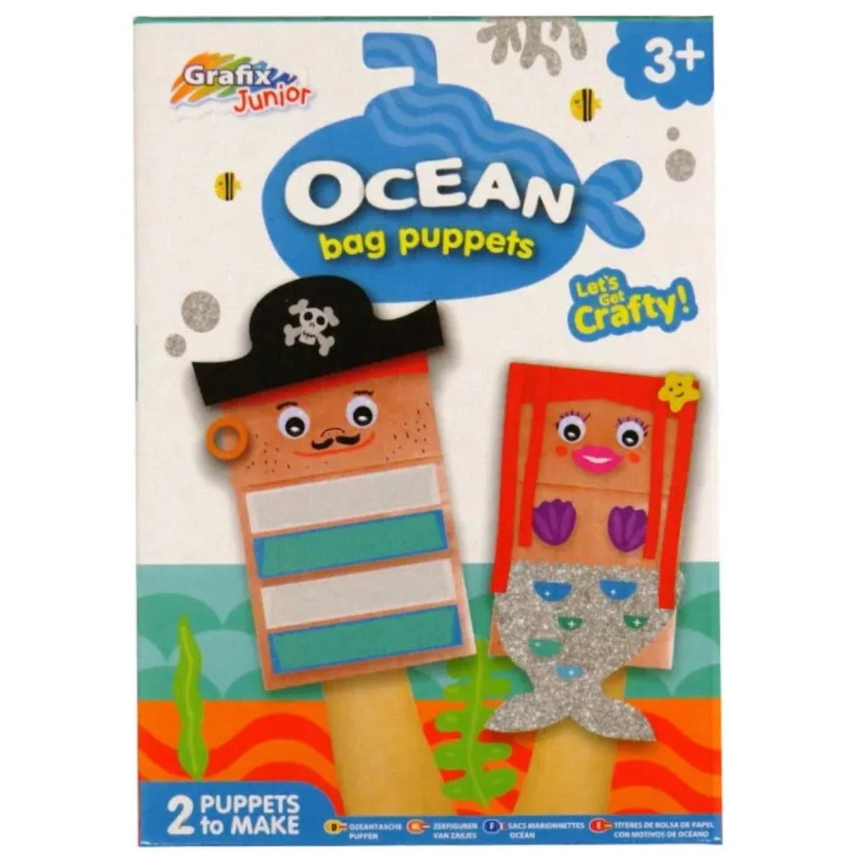 Grafix Junior Craft Box Kits – Make a Splash with Ocean Bag Puppets