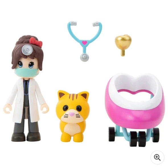 Adopt Me 2 Friends Pack – Dr. Heart & Ginger Cat | Includes Accessories & In-Game Fun