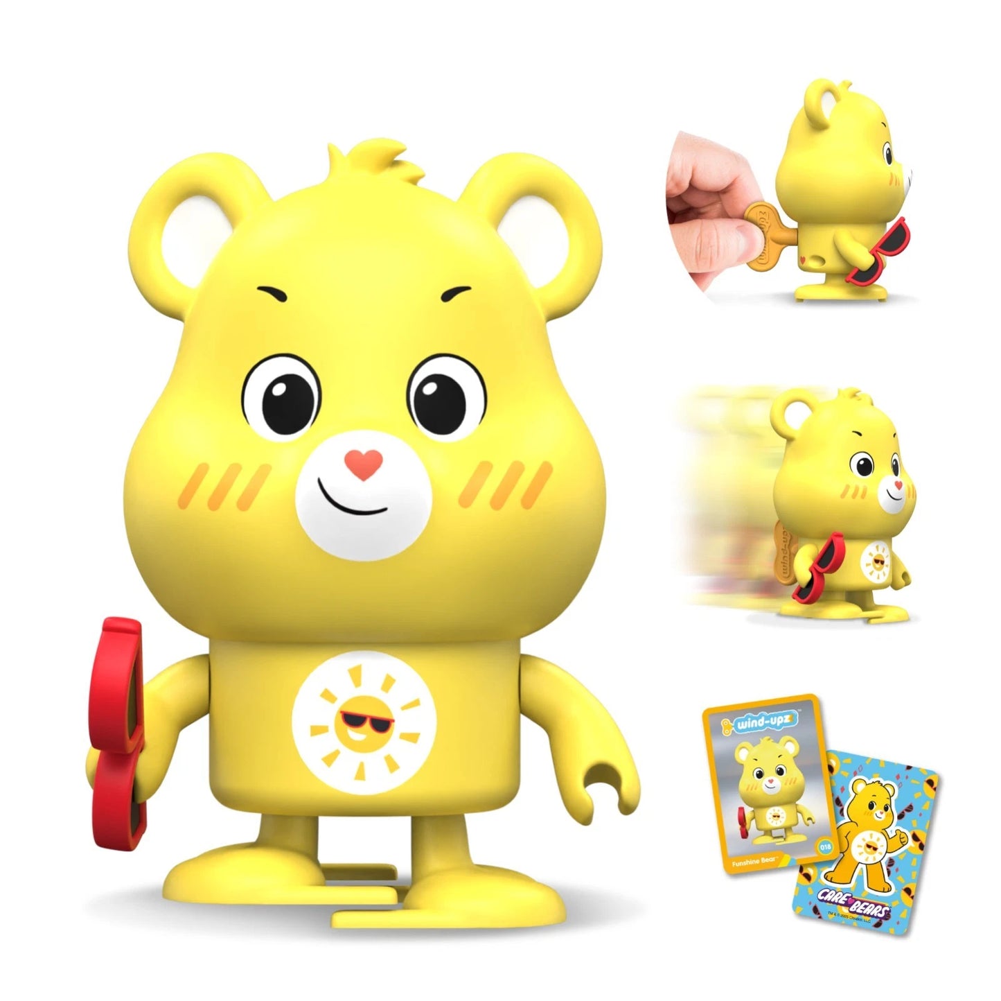 Wind-Upz Funshine Bear (with Accessory) – Cute Care Bears Wind-Up Toy for Kids & Collectors